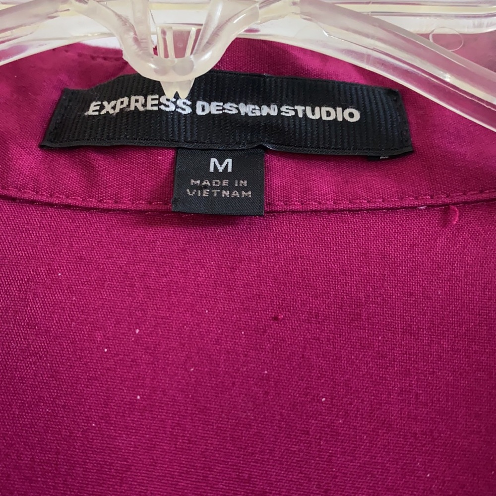 Express Design Studio Medium Purple Button Down M… - image 3